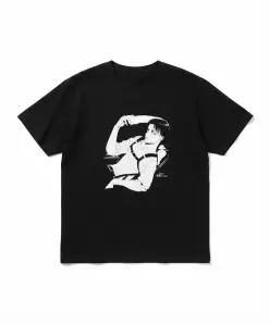 스파오 진격의거인 반팔 티셔츠(Black)_SPRLG49U02