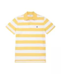 브룩스 브라더스 BROOKS BROTHERS 숏슬리브 스트라이프 폴로 럭비 셔츠 옐로우화이트 BBNTMF9233GEM 116659