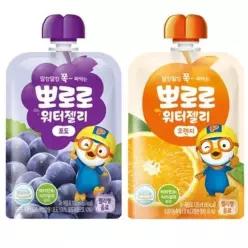 [룽스_6822]간식 뽀로로 워터젤리 120ml 포도 오렌지