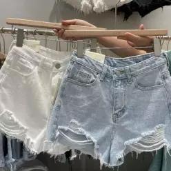 [라일리여성의류] Rly 데미지 컷팅 숏팬츠 여성 청반바지 데미지 팬츠