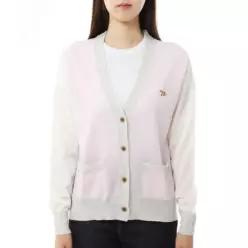 MAISON KITSUNE BABY FOX PATCH COLOR BLOCK CARDIGAN MW00505KT1036-P603 베이비 폭스 패치 컬러 블록 가