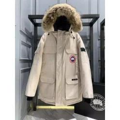 미국 캐나다구스 08 익스페디션 파카 오프 화이트 다운 재킷 라벨 146836915328