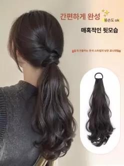 여성용 롱헤어 포니테일밴드 헤어피스