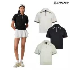 스파이더 여성 피케 반팔 카라 티셔츠 SPJMCNTS351W NUZ315 XVC190