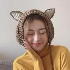 [콩심팥심]큐티 니트 귀도리 겨울 여자 패션귀도리
