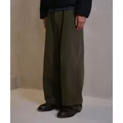 DIVEIN 무민서 콜라보WASHED LOOSED WIDE COTTON PANTS (KHAKI)