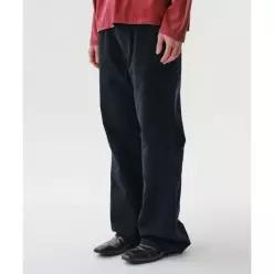 DIVEIN LOUNGE COTTON FLARE PANTS (BLACK)