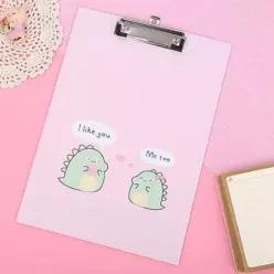 문서 서류철 홀더 공룡 캐릭터 클립보드 보드 결재판