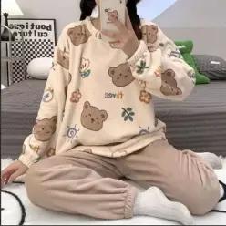 [라일리여성언더웨어] Rly 여성 극세사 수면파자마 겨울홈웨어 53295491)