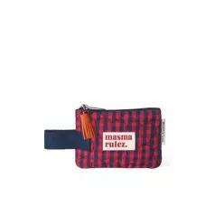 매장정품  MASMARULEZ 5016573854 Mini strap pouch Heart check Navy 미니백 클러치 5698392