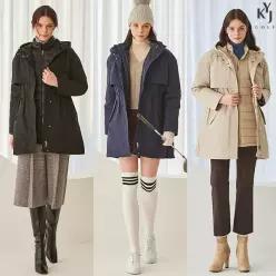 여성 3WAY 레이어드 패딩 자켓 (바람막이 + 경량패딩)