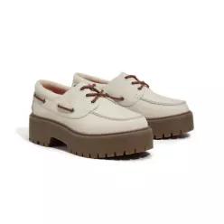 팀버랜드 TIMBERLAND 여성 스톤 스트리트 플랫폼 보트슈즈 화이트_TB0A2GVFEX41 TB0A2GVFEX41 3714376