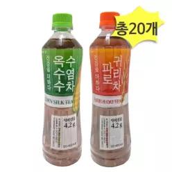 더하다 옥수수 수염차 500ml 파로 귀리차 500ml 각10개 20개