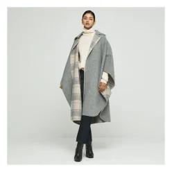 바니스뉴욕 [최초가 599,000원]일라이 핸드메이드 롱케이프 숄 코트