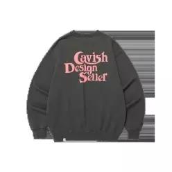 CAVISH 카비시 셀러 로고 크루넥 차콜 122786675 CV2EFUM441ACH