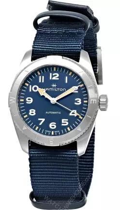 Hamilton 해밀턴 카키 필드 익스페디션 오토 37MM 블루 텍스타일 스트랩 시계 H70225940 636166