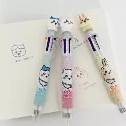 다색 하치와레 우사기 0.7 캐릭터 6색 피규어 먼작귀 멀티 치이카와 [정품 잘써지는 볼펜 먼가작고귀여운