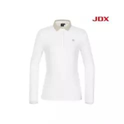 JDX 여성 단작 엠보프린트 솔리드 티셔츠X2TLW5445WH 449496