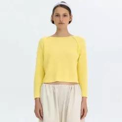 [국내매장 정품] [벤시몽] BOUCLE KNIT PULL OVER YELLOW 659138