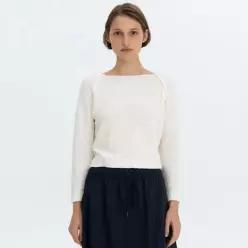 [국내매장 정품] [벤시몽] BOUCLE KNIT PULL OVER IVORY 659137