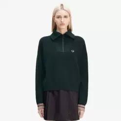 [매장정품] 프레드페리 FRED PERRY [Womens] 하프 집 니트 - 나이트그린 AFPF2438134-Q20 317284