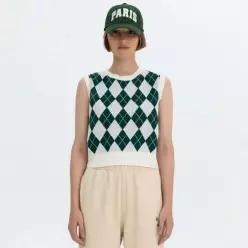 [국내매장 정품] [벤시몽] ARGYLE MIX VEST GREEN 659131