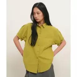 제너럴아이디어 GENERALIDEA 루즈핏 폴디드 슬리브 코튼 셔츠 [OLIVE] GF2LSH520 GF2LSH520OL 238497
