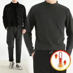 [로아리빙]남자 니트 목폴라 모크넥 반폴라 긴팔 목티