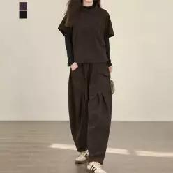 [퀸이즈][퀸이즈] [조끼+팬츠set]세소 데일리 코듀로이 루즈핏 조끼상하세트