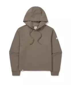 스노우피크 어패럴 베이직 여성 세미크롭 후드 티셔츠 S FHD11 Cocoa