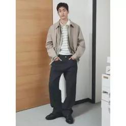 에잇세컨즈 핀턱 와이드핏 데님 팬츠 애쉬