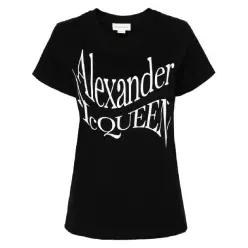 Alexander McQueen 로고 프린트 티셔츠 781403QZALT TP427604574