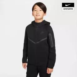 매장정품 나이키 아동 스포츠웨어 테크 플리스 리틀키즈 풀집 후디 HV5867-010 435437