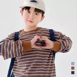 베리클로젯 키치 블렌딩 ST 티셔츠 남아 여아 키즈 주니어 아동 어린이 초등 데일리 단가라 스트라이프 패