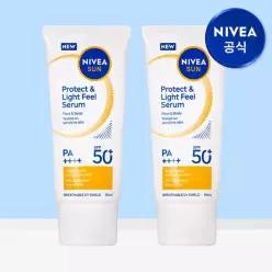 니베아 선 프로텍트 앤 라이트 필 퍼펙트 선 세럼 SPF50+ PA+++ 90ml 2개