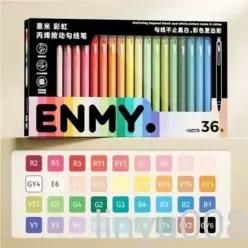 ENMY 엔미 아크릴 젤펜 36색 48색 세트 컬러 페인팅 드로잉 수채화 미술 펜