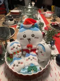 일본 한정판 먼작귀 크리스마스 봉제 인형 굿즈 시리즈 여자친구 여친 어린이 선물 23CM
