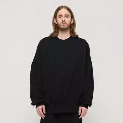 ROUND NECK POINT RAGLAN TERRY SWEATSHIRT (BLACK) 7000030405 CB24F0101