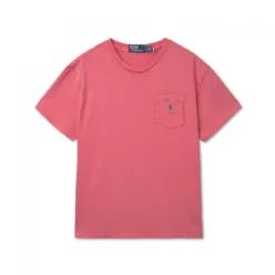 폴로 POLO RALPH LAUREN 클래식핏 코튼 린넨 포켓 티셔츠 - 레드