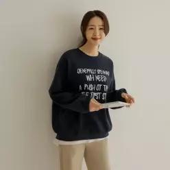 [엘리시아] 자단 레터링 베이직 맨투맨