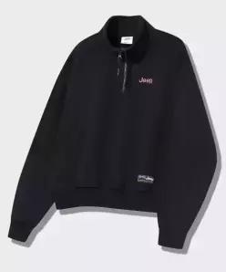 지프 jeep 360g WOMEN M-Logo 하프집업 맨투맨 (JQ5TSF838BK)