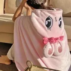 [RGN0M12T]에스더버니 입는 후드 담요 캐릭터 망토 극세사
