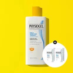 유기자차 페이스앤바디 피지오겔 DMT 온가족 수분선로션 100ml (SPF50+ PA+++) 썬로션 +(증정) 클렌징젤 5m