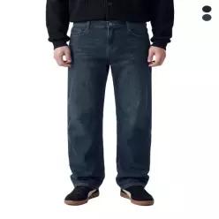 [NIX JEANS] 남) 보아 본딩 BK/D톤 워싱 뉴스트레이트 데님팬츠 (FNBWCRS120M)