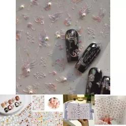 네일 자개스티커/스티커/발네일/네일아트/세트/간편/내일/스티카/내일아트/발톱/손톱/꾸미기/데코/용품