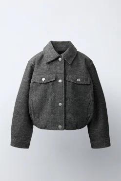 [국내매장] ZARA 여아 소프트 벌룬 재킷 - 블랙 / 화이트 8491/710/084 554390