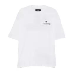 코튼 로고 크루넥 반팔 티셔츠 AM326JR012 WHITE