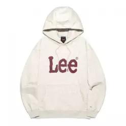 LEE 빅 트위치 로고 후드 티셔츠 오트밀