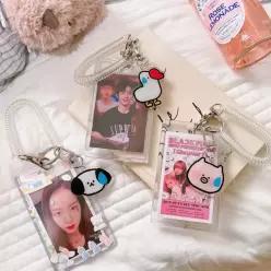 아이돌 굿즈 포토카드키링 가방키링 투명 카드케이스 명함보관 네임택 카드홀더 포토카드 열쇠고리