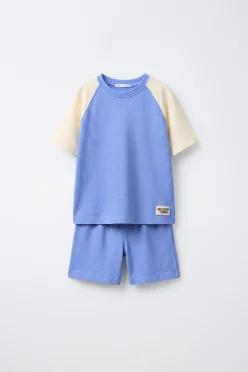 [국내매장] ZARA 여아 6-14세/ 텍스처 라벨 파자마 - 블루 1716/799/400 556800